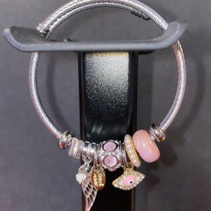 SILVER ADJUSTABLE EVIL EYE 🧿 CHARM BRACELET